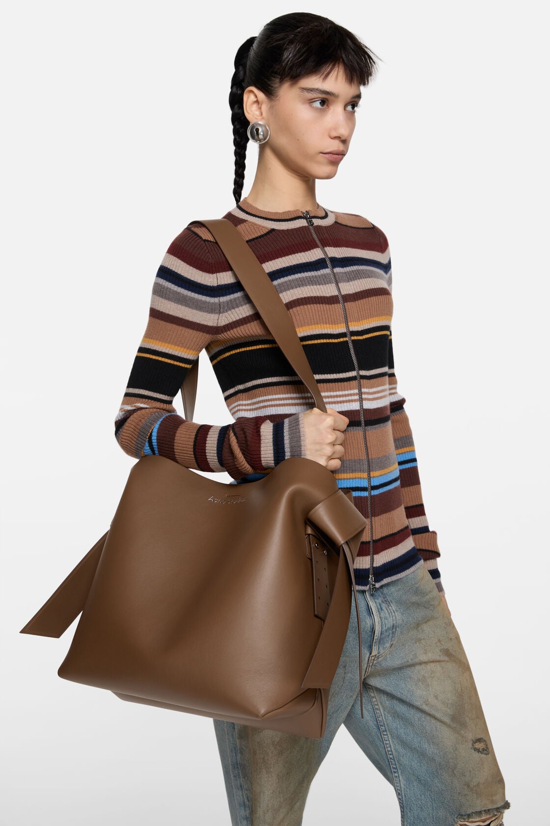 Acne Studios Musubi midi shoulder bag - Camel brown