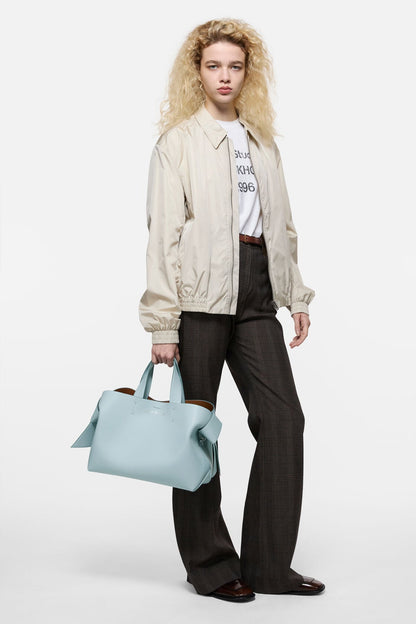 Acne Studios Musubi leather tote - Dusty blue