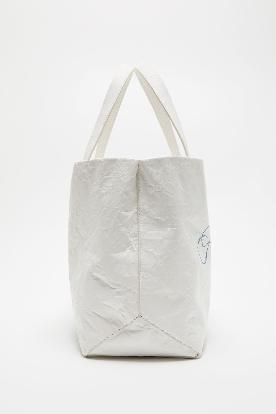 Acne Studios Leather tote with logo - White