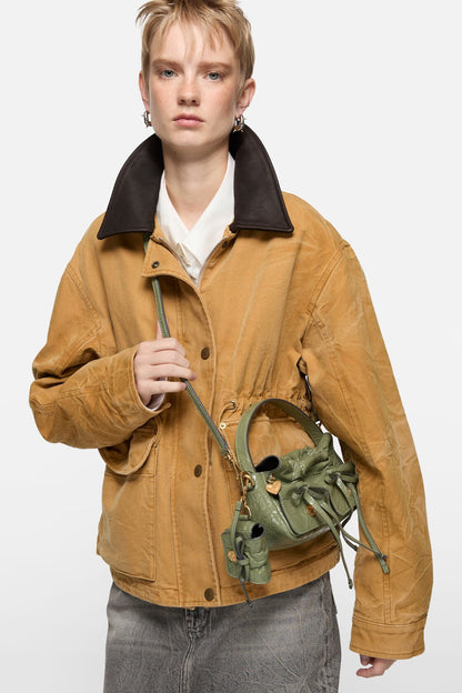 Acne Studios Multipocket headphones case - Wheat green