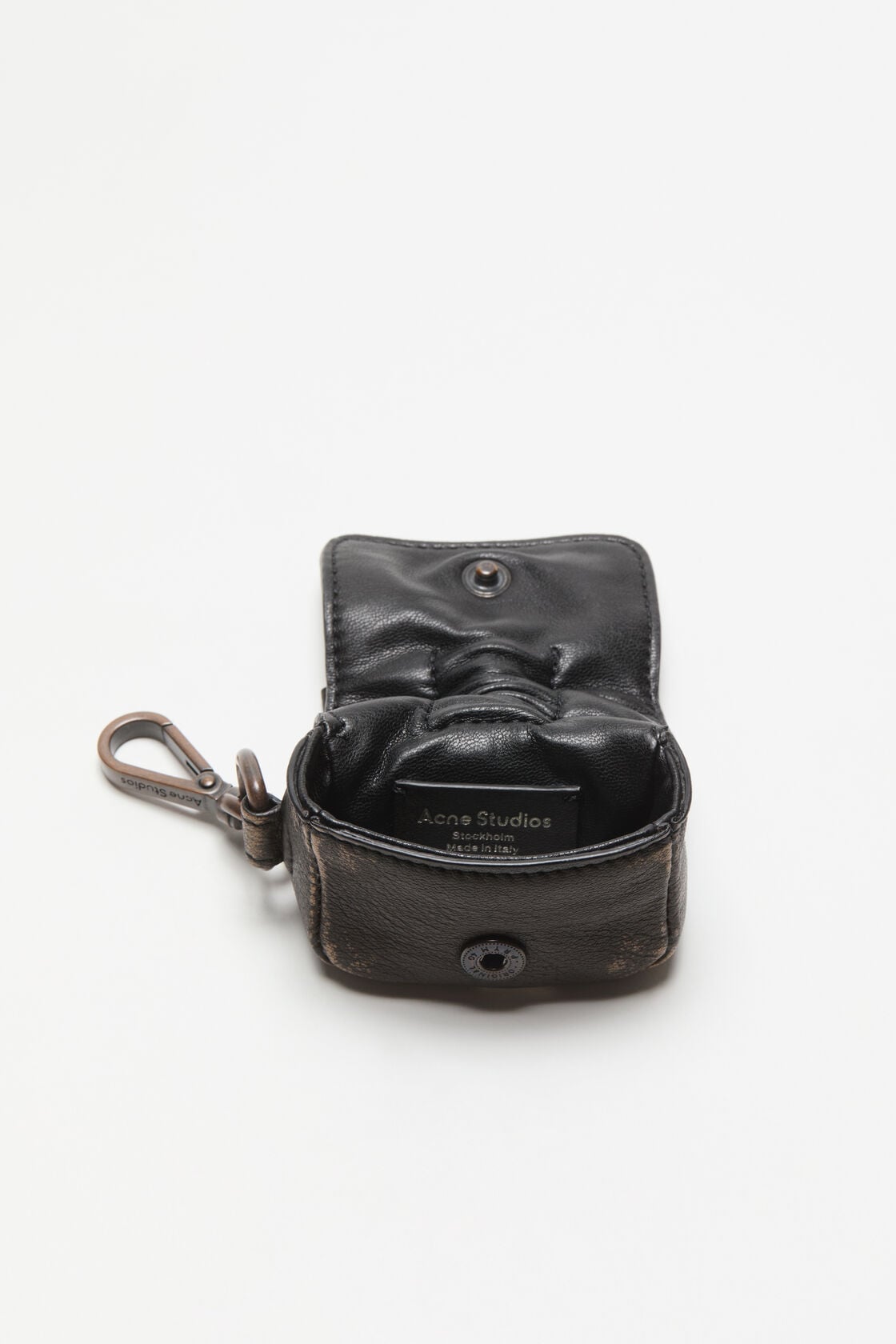 Acne Studios Multipocket headphones case - Dark brown/beige