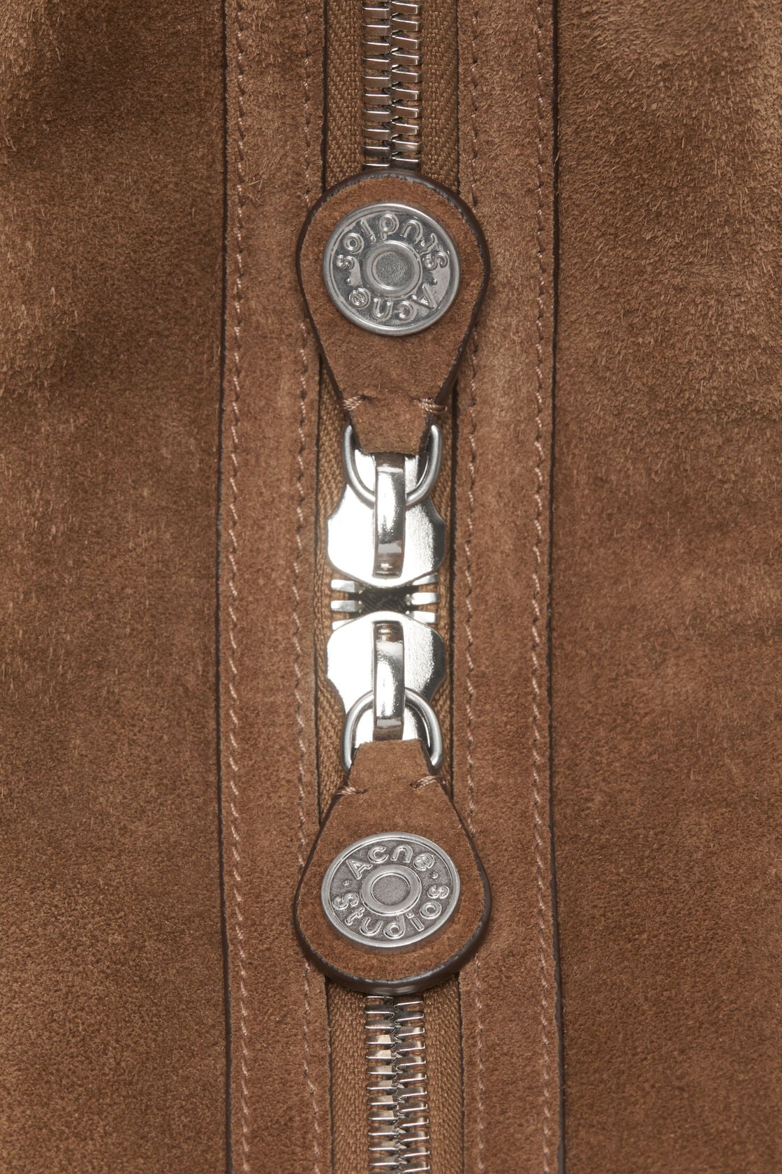 Acne Studios Camero Camera suede shoulder bag - Cognac brown