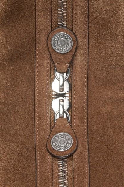 Acne Studios Camero Camera suede shoulder bag - Cognac brown