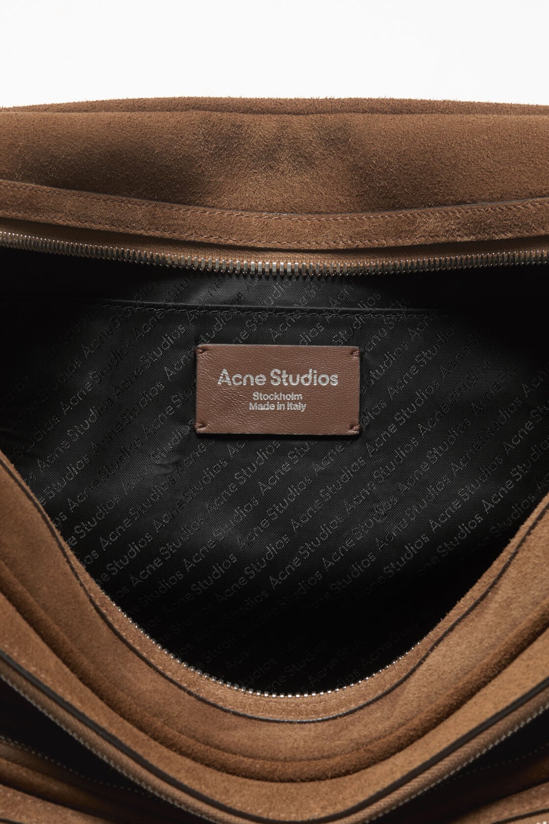 Acne Studios Camero Camera suede shoulder bag - Cognac brown