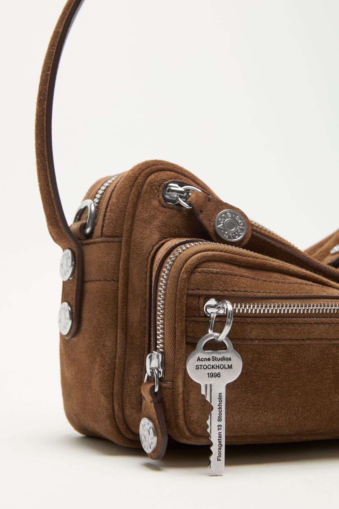 Acne Studios Camero Party Suede Bag - Cognac brown