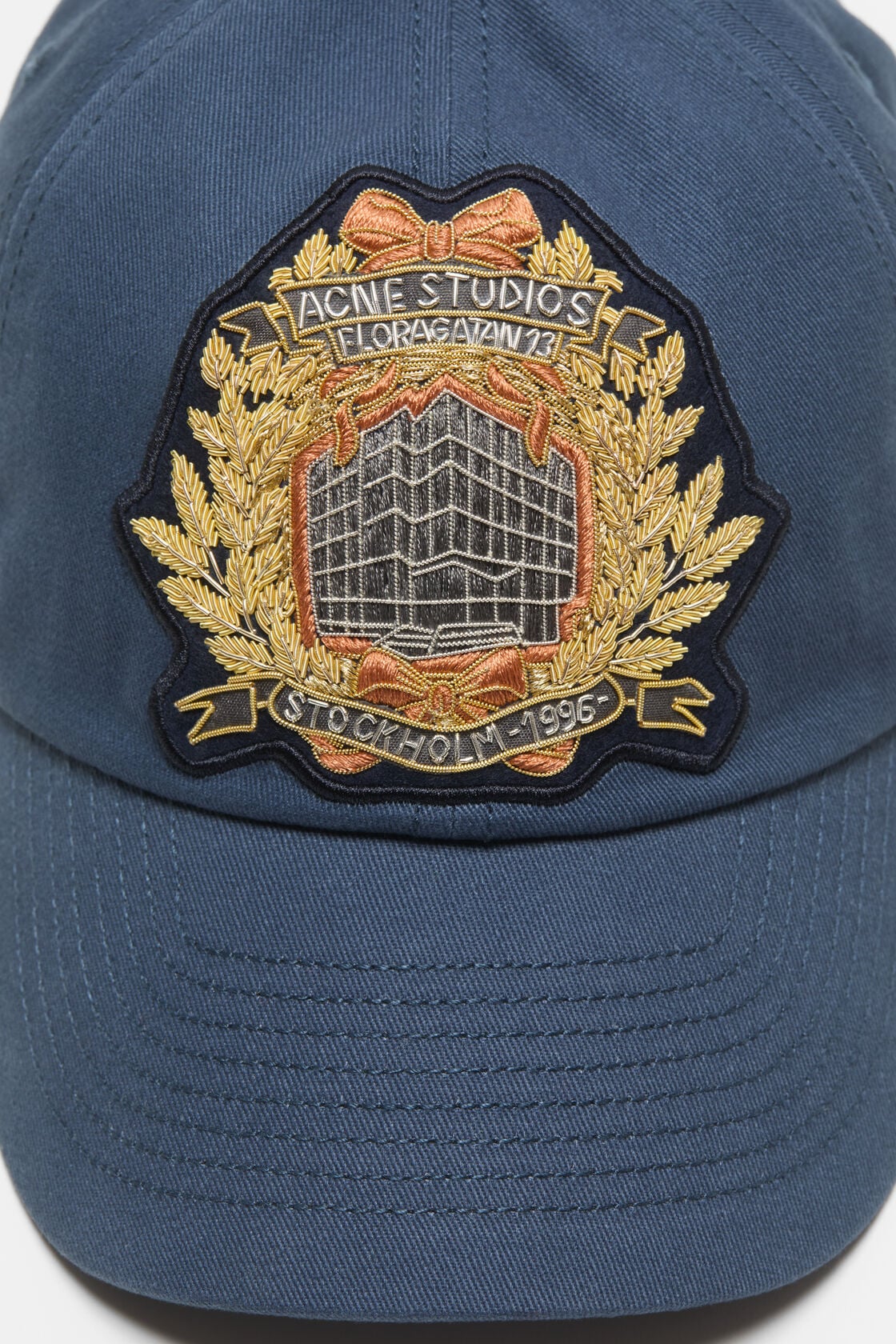 Acne Studios Crest logo baseball cap - Navy blue