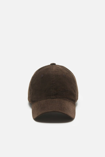 Acne Studios Corduroy baseball cap - Dark brown