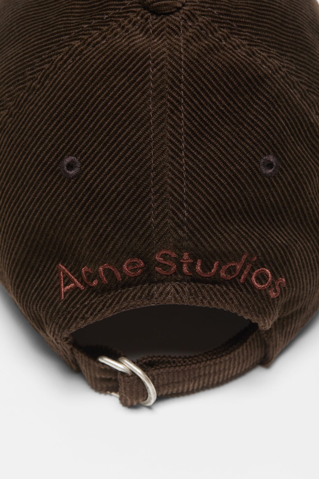 Acne Studios Corduroy baseball cap - Dark brown