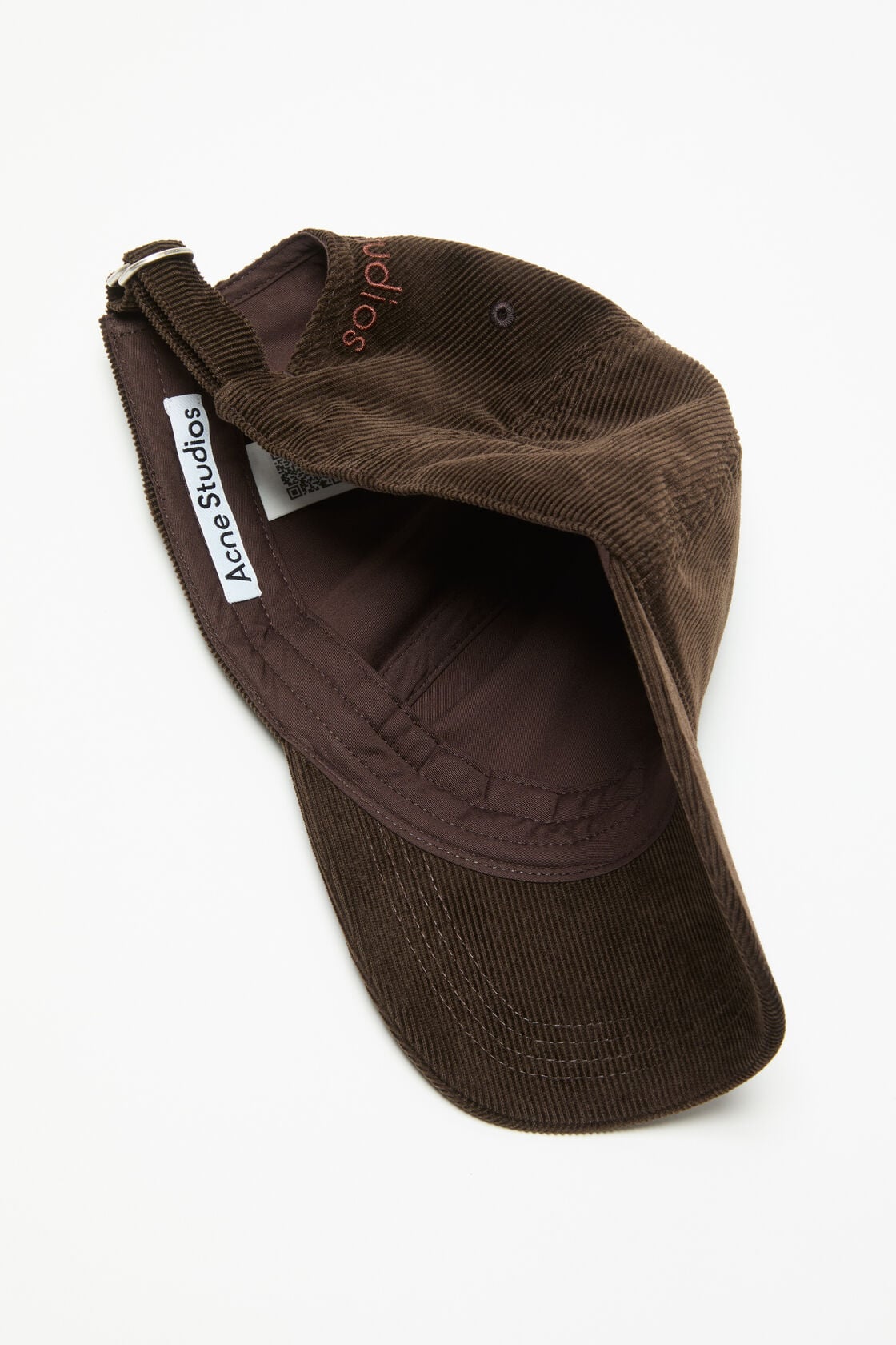 Acne Studios Corduroy baseball cap - Dark brown