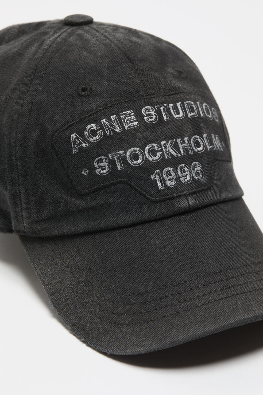 Acne Studios Screenprint baseball cap - Black