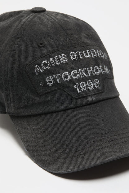Acne Studios Screenprint baseball cap - Black