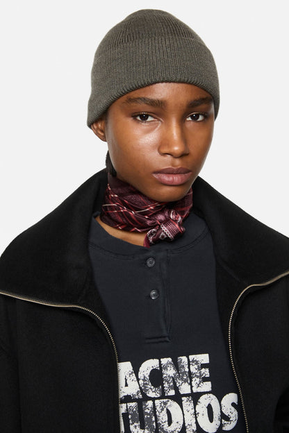 Acne Studios Wool beanie with rivet - Cedar green
