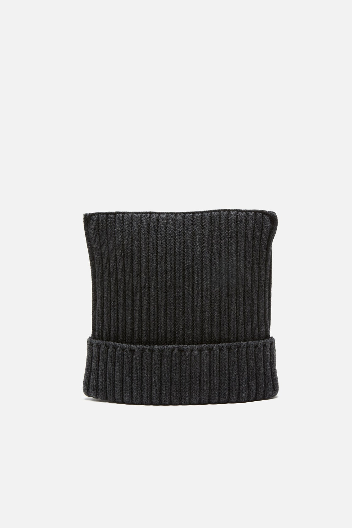 Acne Studios Ribbed square beanie - Dark grey melange