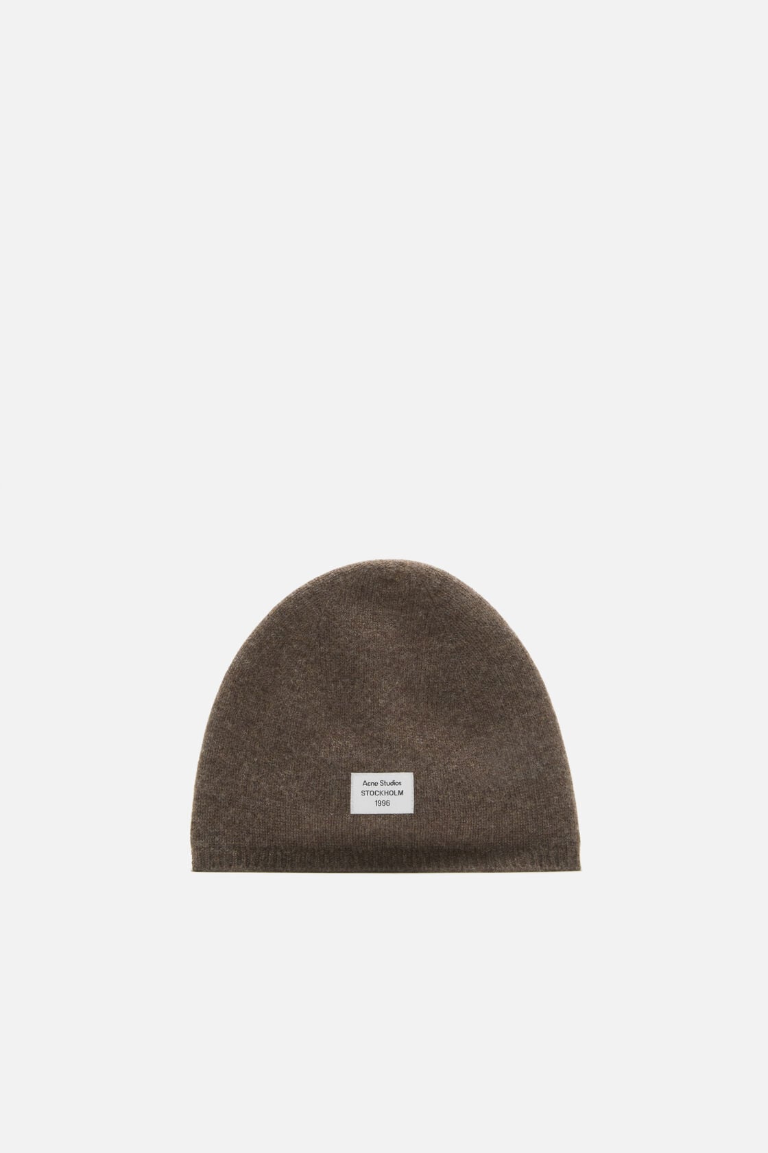 Acne Studios Cashmere beanie with logo - Walnut brown