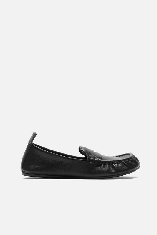 Acne Studios Leather saddle loafers - Black