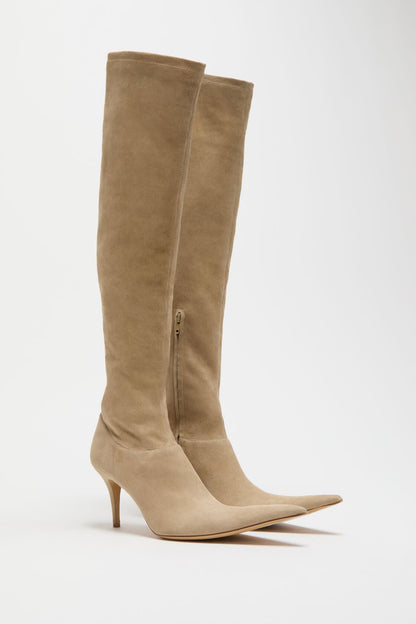 Acne Studios Stretch suede boot - Beige
