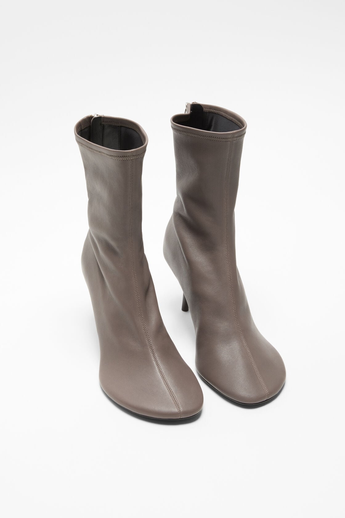 Acne Studios Stretch leather ankle boot - Earthy brown