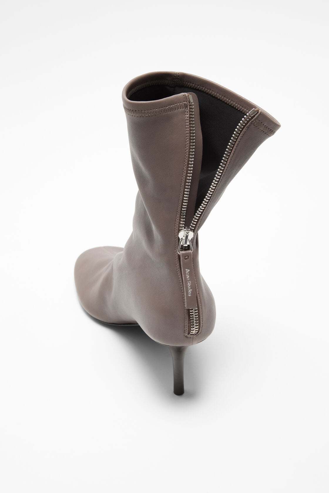 Acne Studios Stretch leather ankle boot - Earthy brown