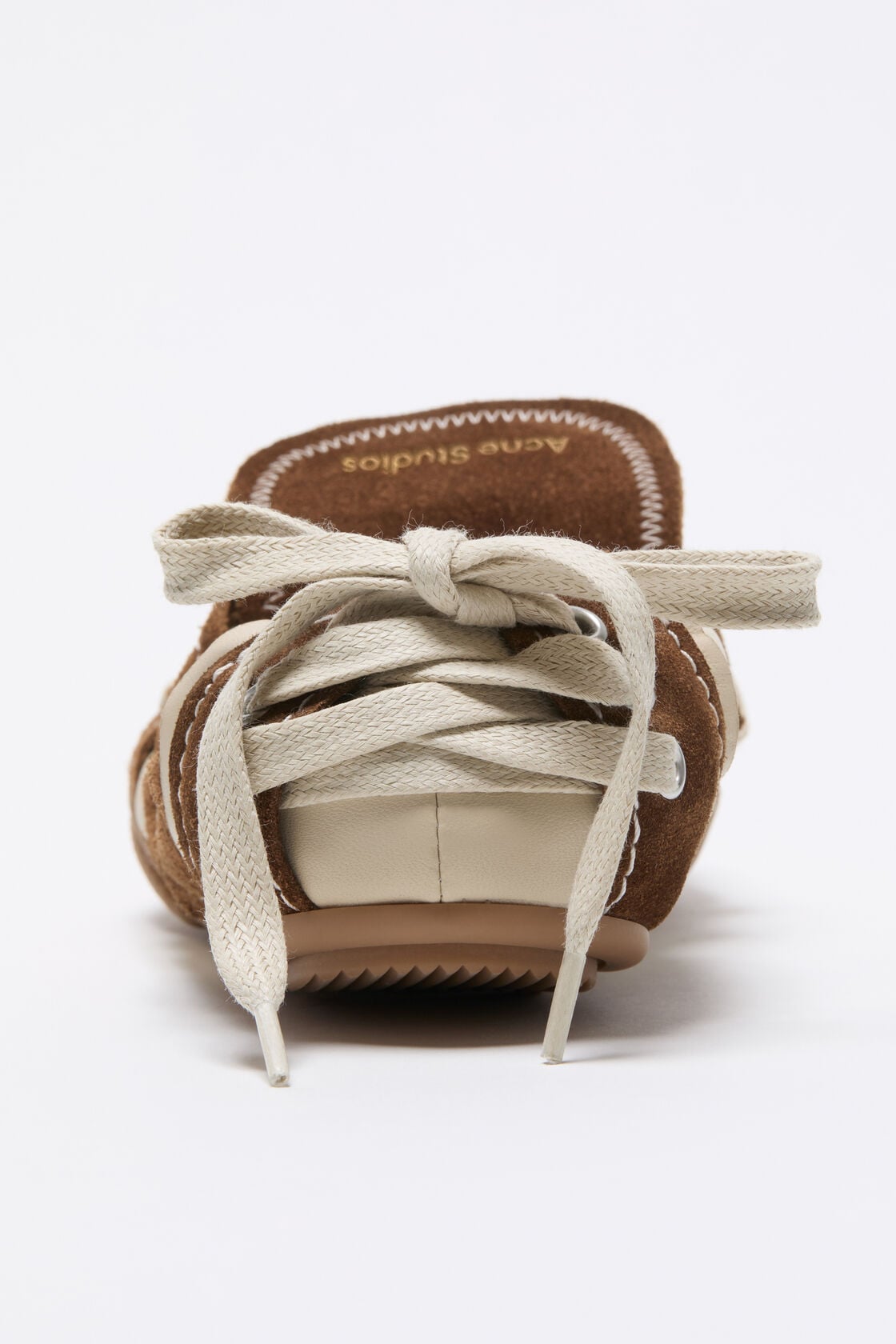Acne Studios Suede lace-up shoes - Off white/brown