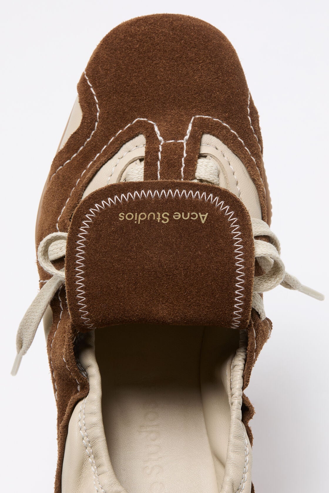 Acne Studios Suede lace-up shoes - Off white/brown