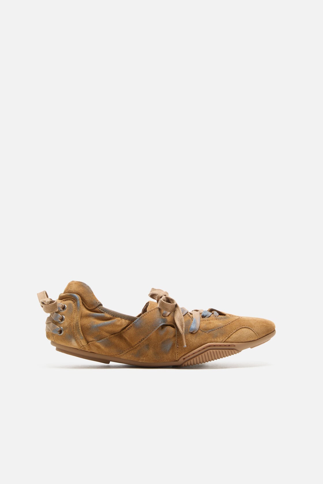 Acne Studios Lace-up suede shoes - Beige/blue