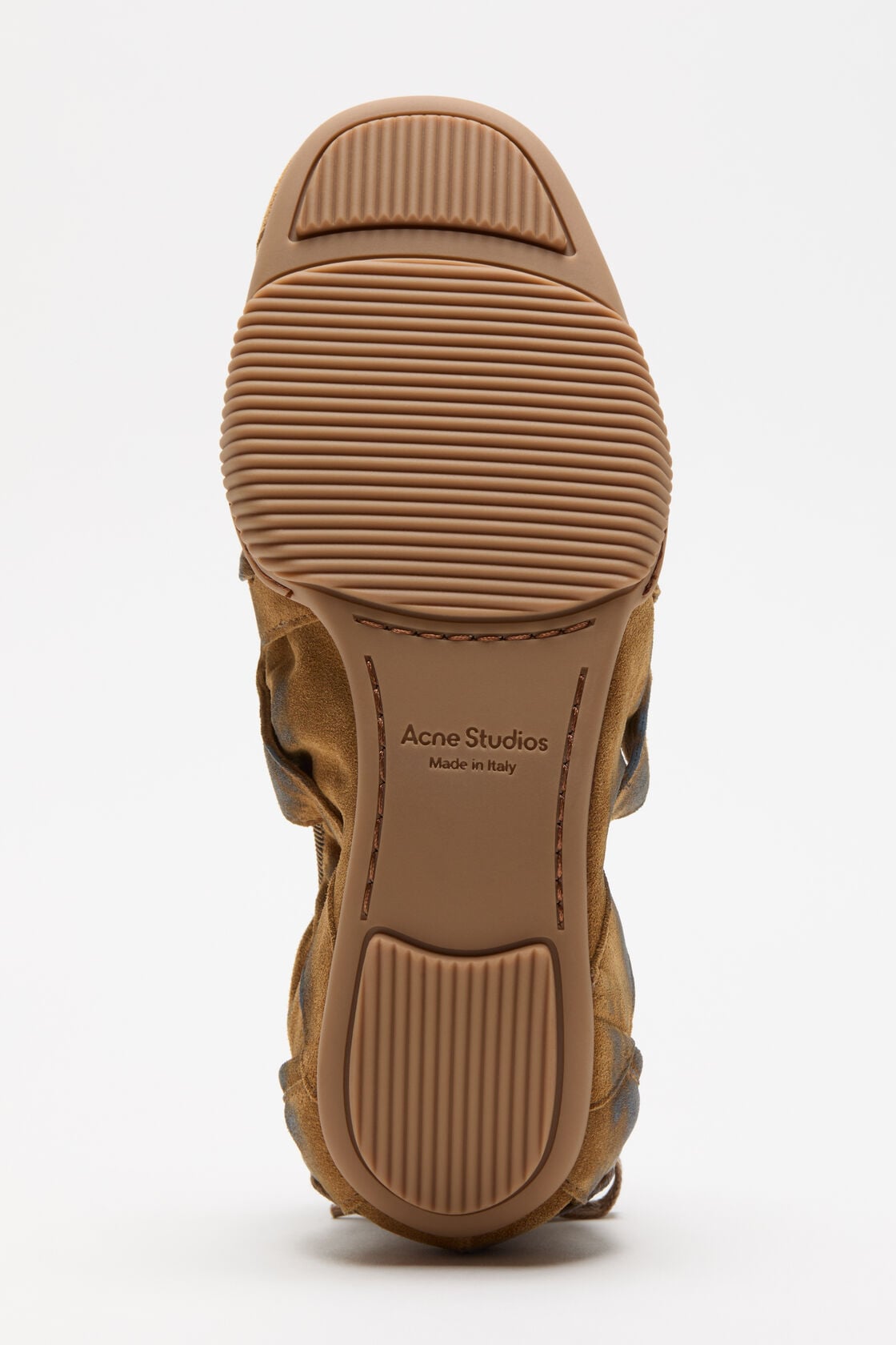 Acne Studios Lace-up suede shoes - Beige/blue