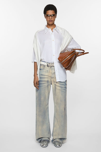 Acne Studios Lace-up leather shoes - Silver/grey
