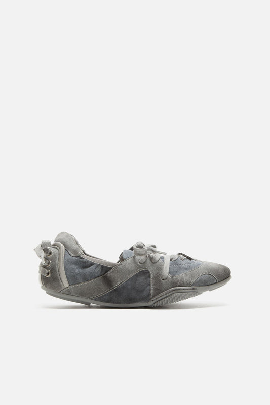 Acne Studios Lace-up suede shoes - Multi grey