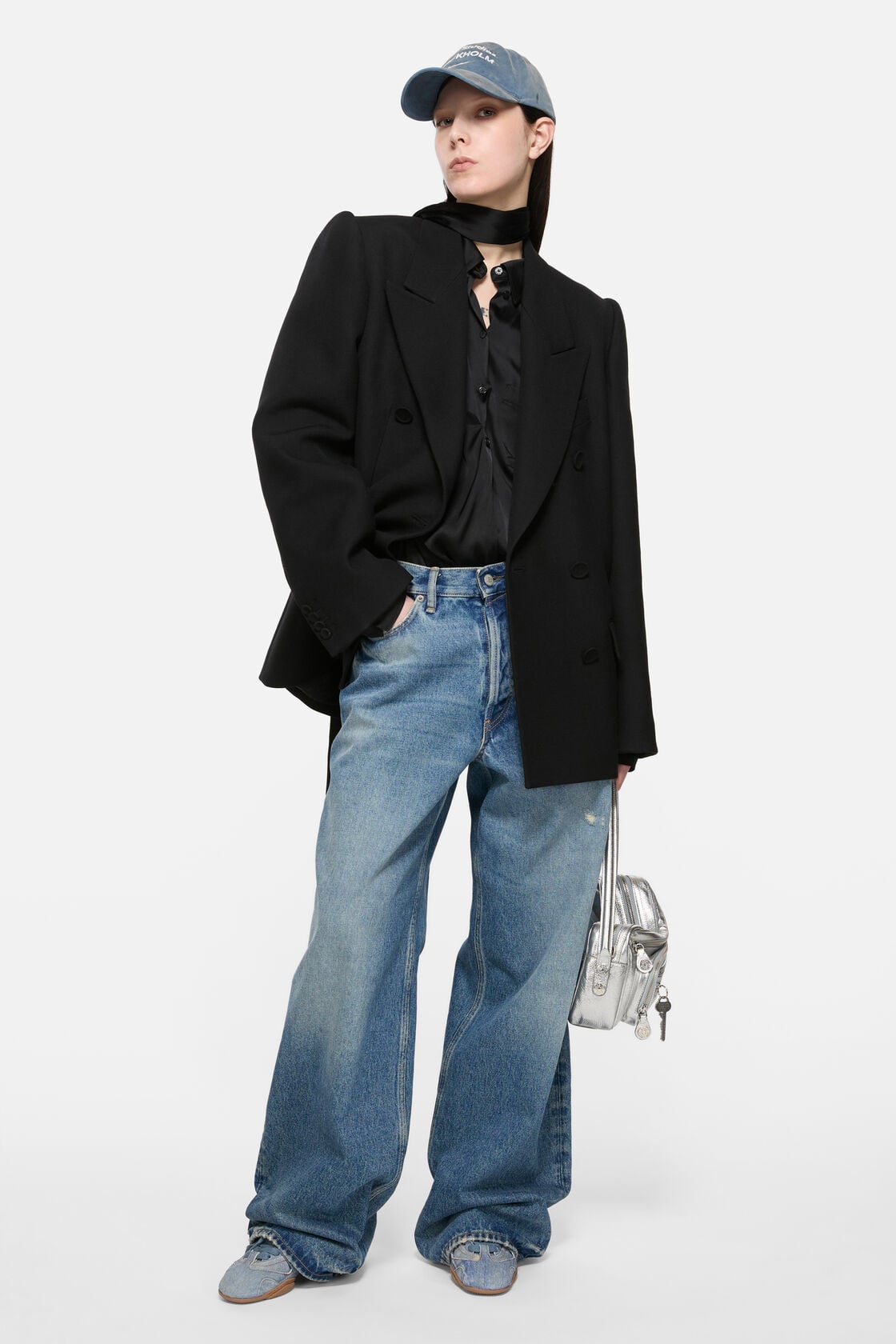 Acne Studios Lace-up leather shoes - Light blue