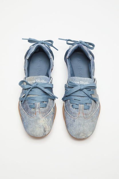 Acne Studios Lace-up leather shoes - Light blue