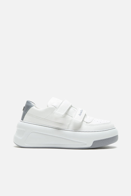 Acne Studios Leather Velcro Sneakers - Grey/optic white