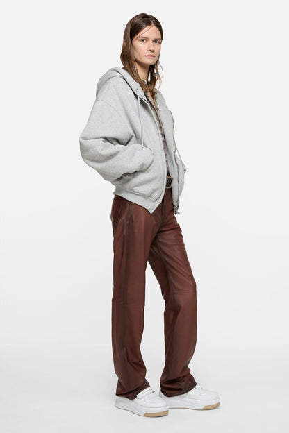 Acne Studios Leather Velcro Sneakers - Sand beige/optic white