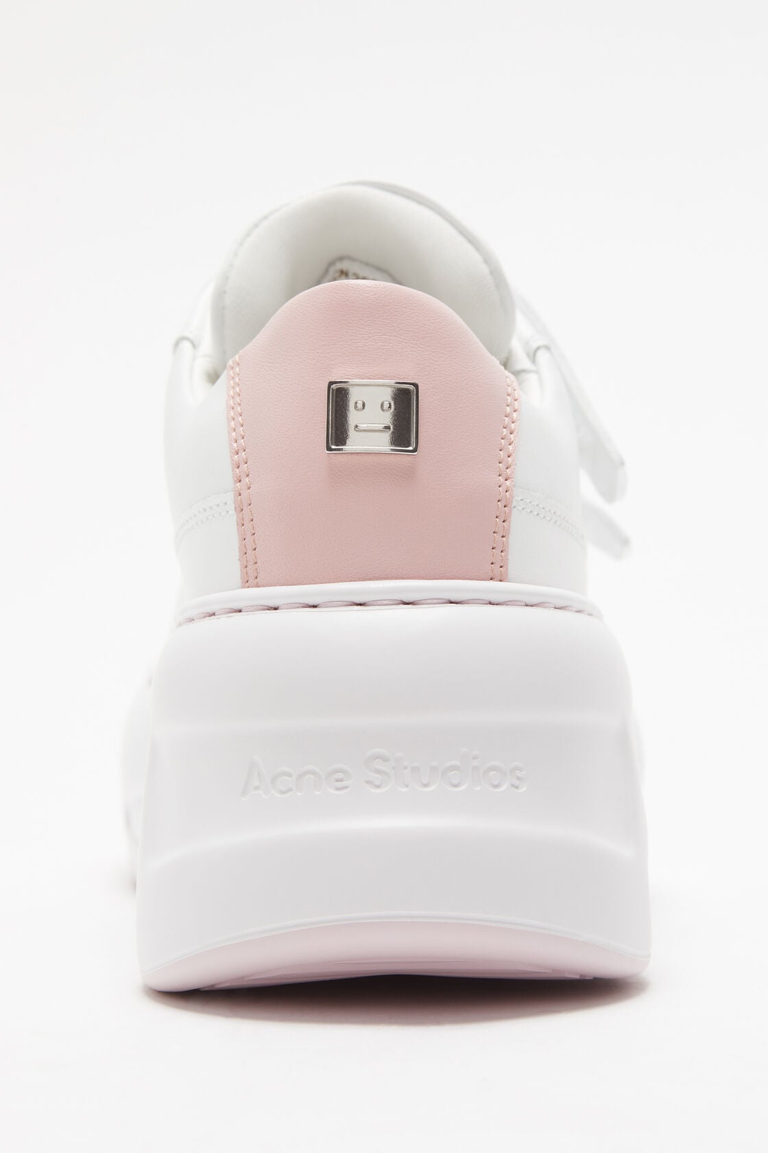 Acne Studios Velcro strap platform sneakers - Optic white/pink