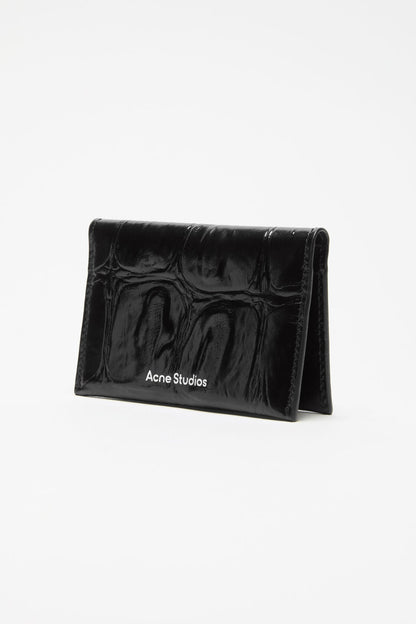 Acne Studios Folded leather wallet - Black