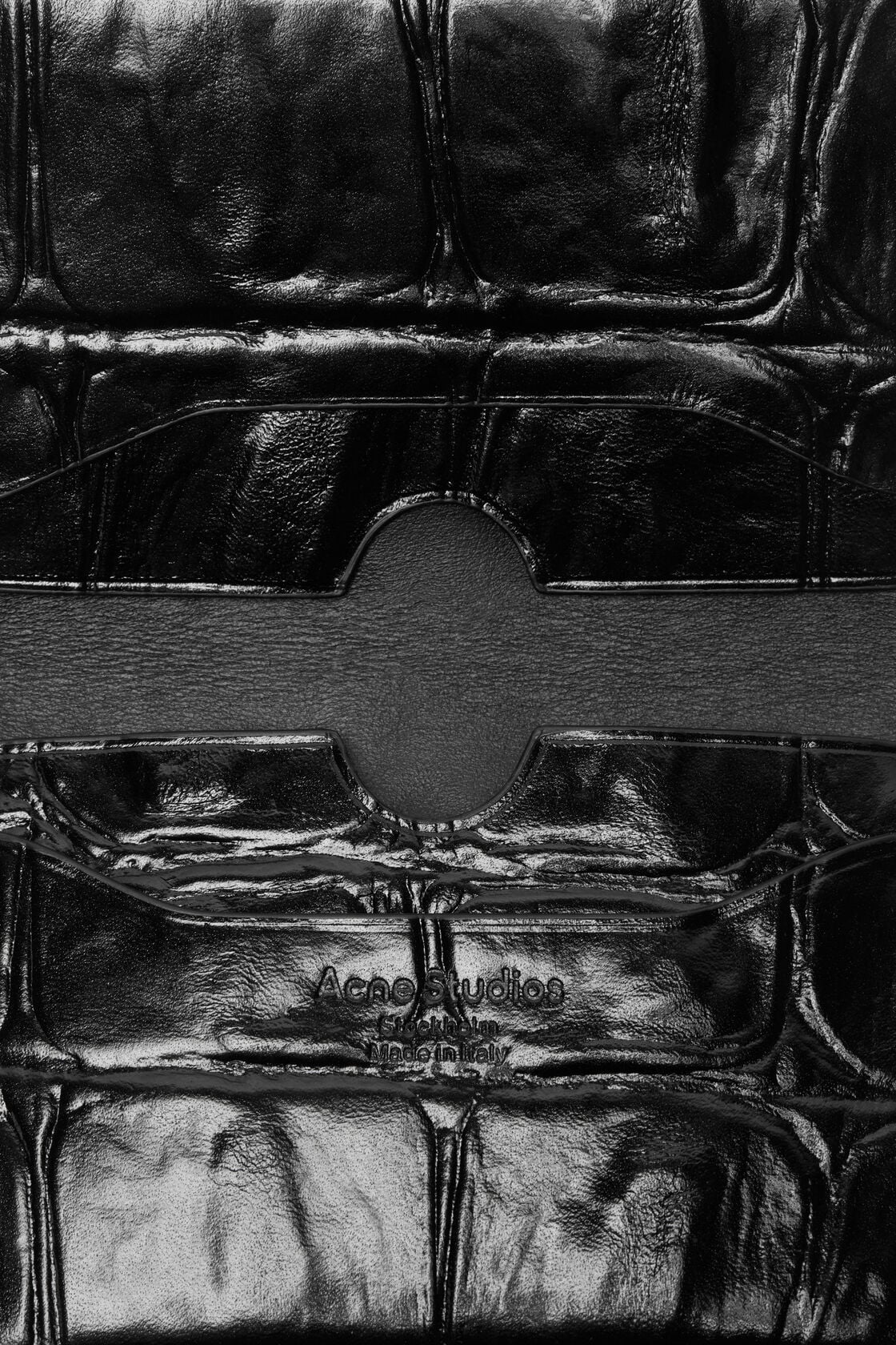 Acne Studios Folded leather wallet - Black