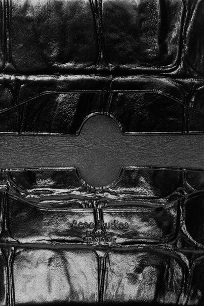 Acne Studios Folded leather wallet - Black