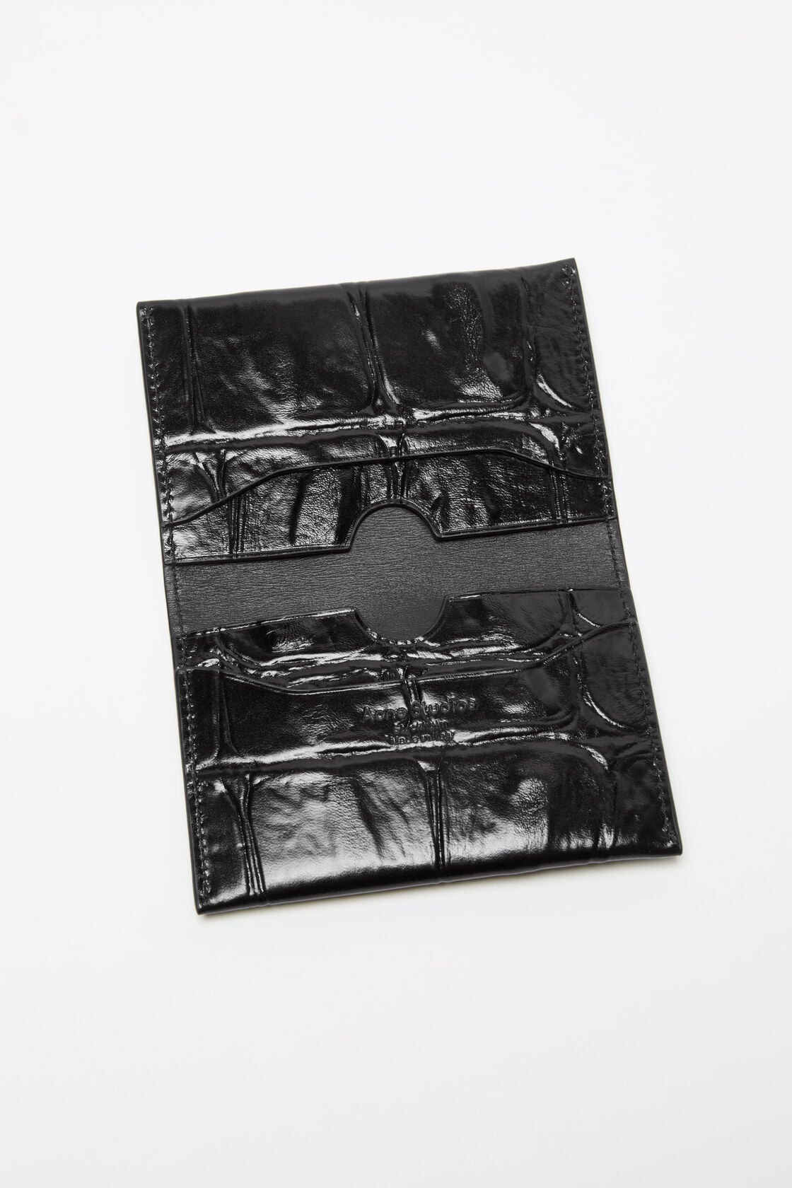 Acne Studios Folded leather wallet - Black
