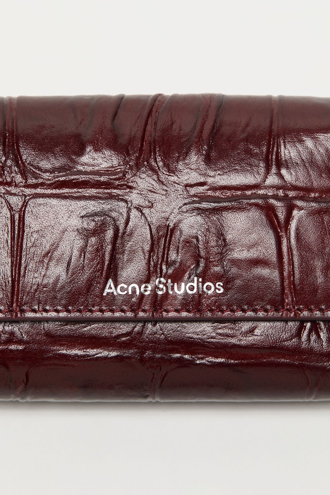 Acne Studios Trifold leather wallet - Burgundy