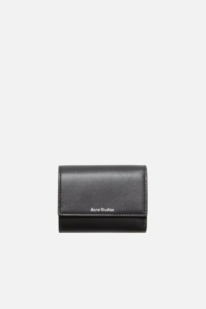 Acne Studios Trifold leather wallet - Black