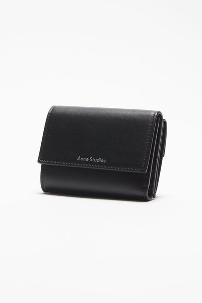 Acne Studios Trifold leather wallet - Black
