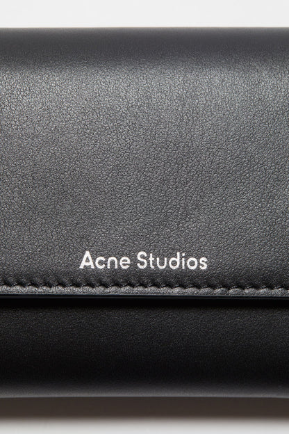 Acne Studios Trifold leather wallet - Black