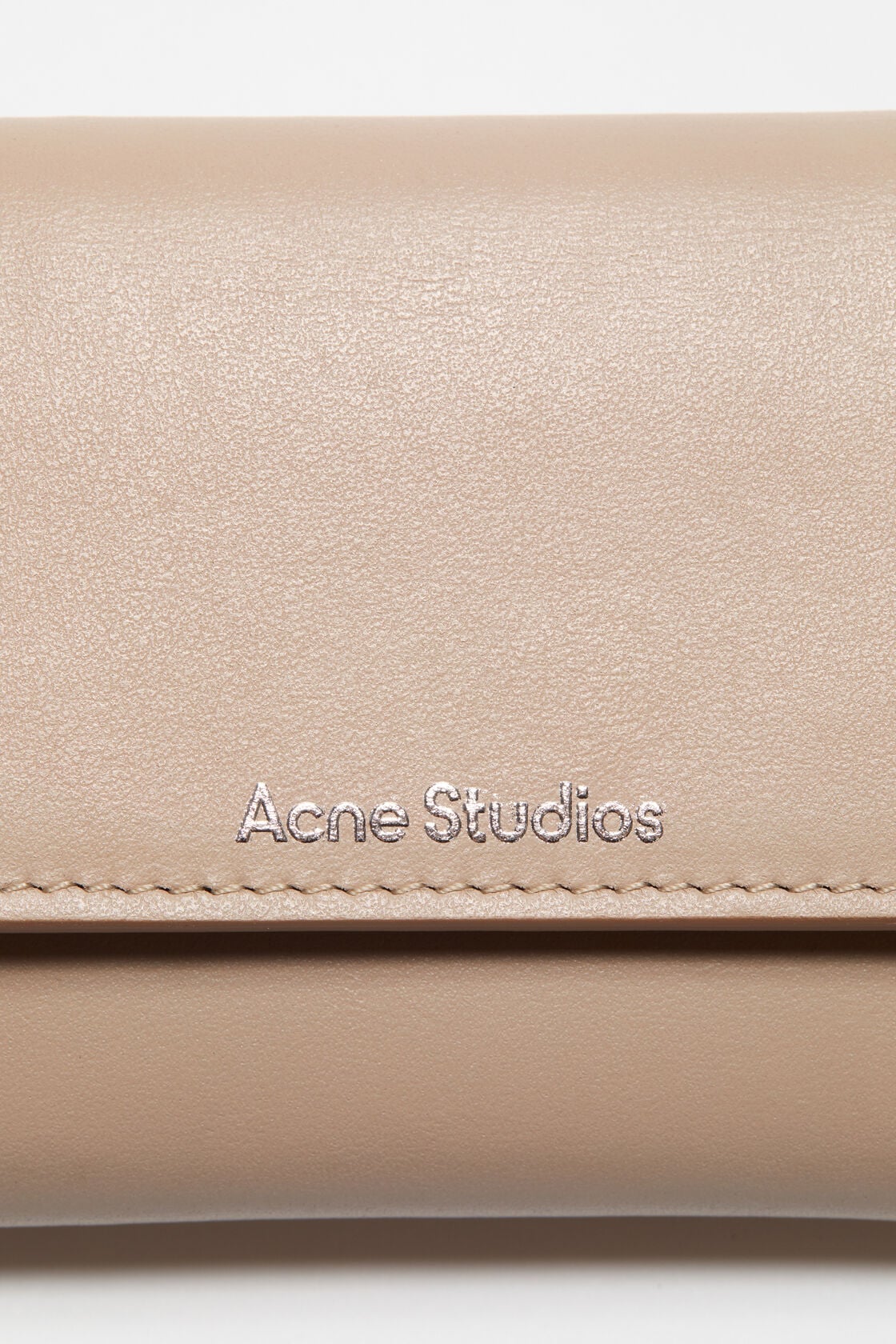 Acne Studios Trifold leather wallet - Taupe beige