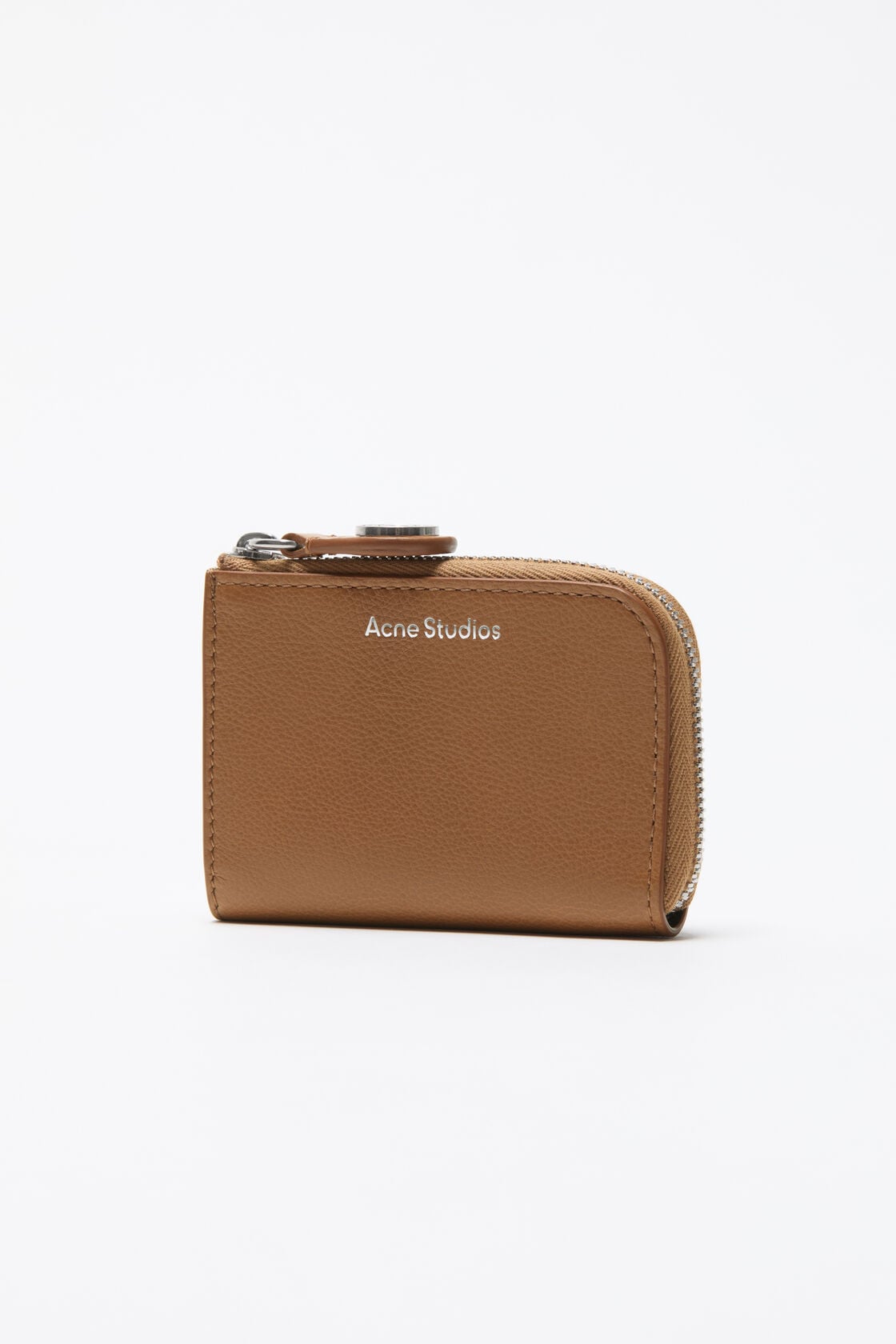 Acne Studios Compact Zip Wallet - Caramel brown