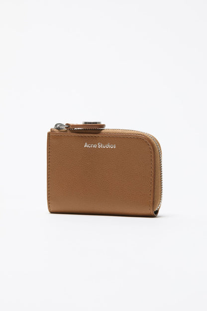 Acne Studios Compact Zip Wallet - Caramel brown