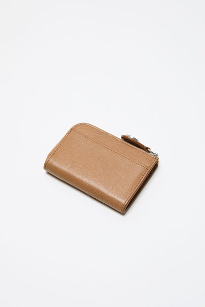 Acne Studios Compact Zip Wallet - Caramel brown