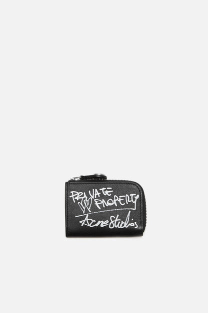 Acne Studios Compact zip wallet - Black