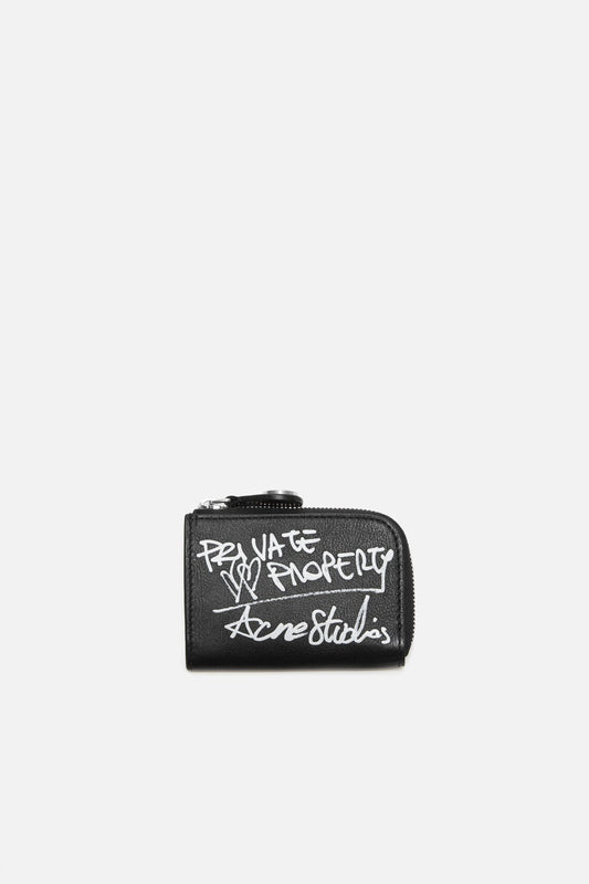 Acne Studios Compact zip wallet - Black