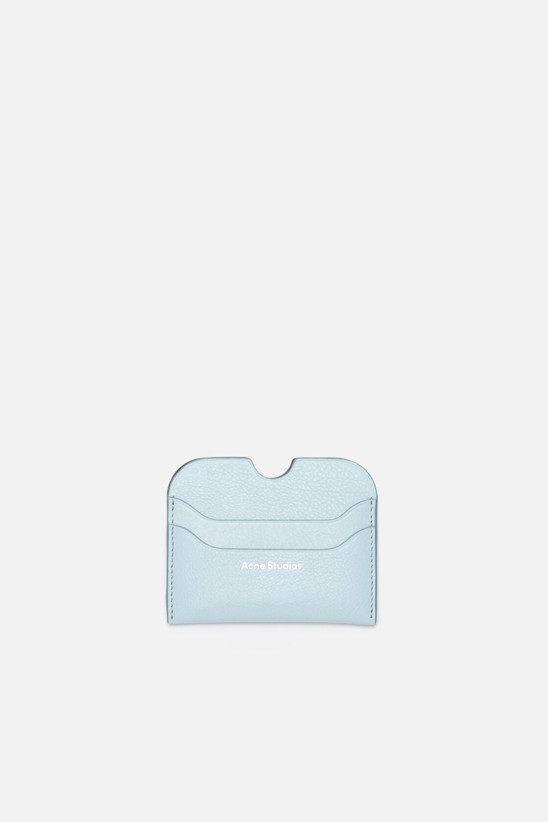 Acne Studios Leather card holder wallet - Dusty blue