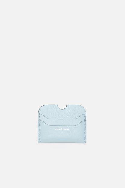 Acne Studios Leather card holder wallet - Dusty blue