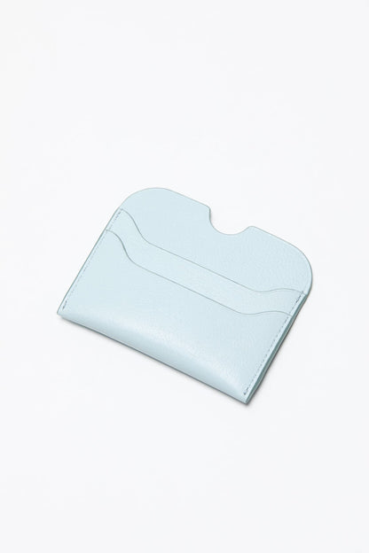 Acne Studios Leather card holder wallet - Dusty blue